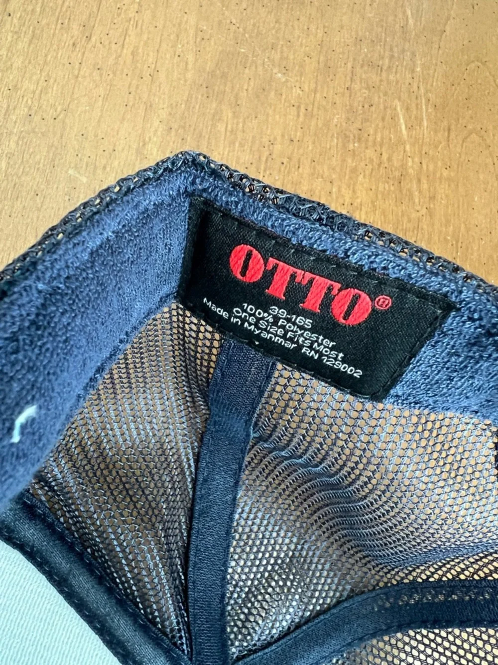 OTTO Navy Mesh Trucker Cap Rhinestones‎ Tulips Bad Hair Day